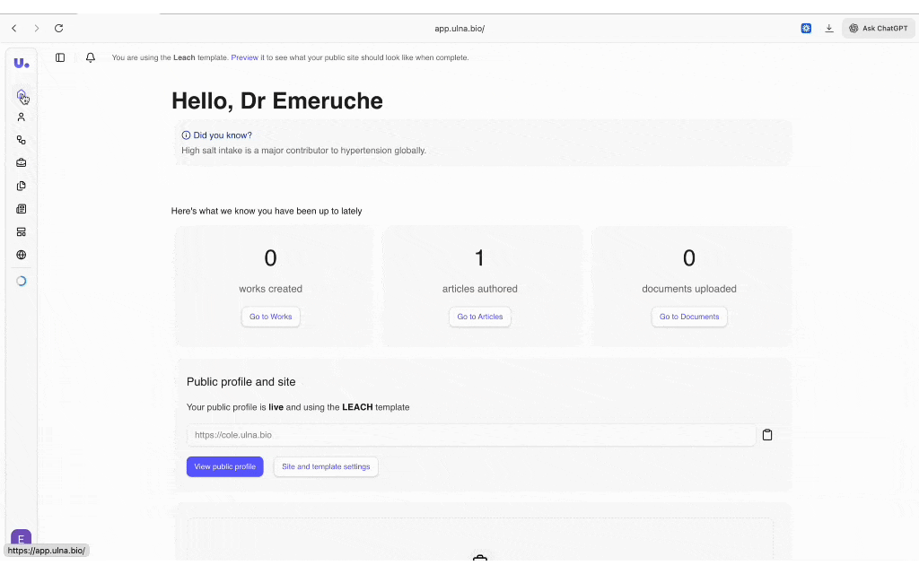 Screenshot/GIF placeholder: sidebar completeness guide